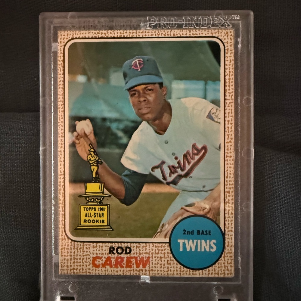 Topps Rod Carew Baseball Card with Gold Accents